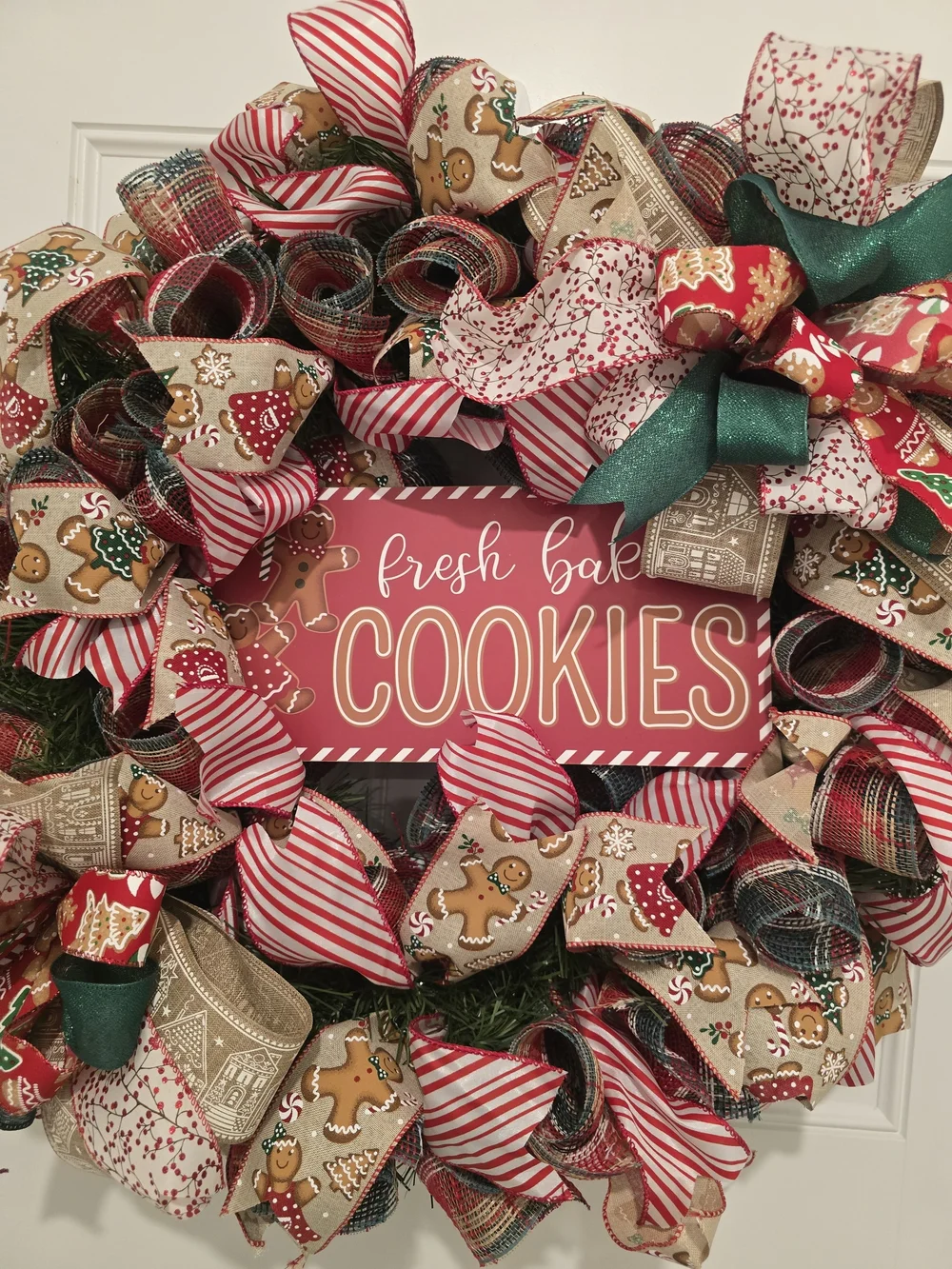 Gingerbread Holiday 'Fresh Baked Cookies' Wreath Christmas